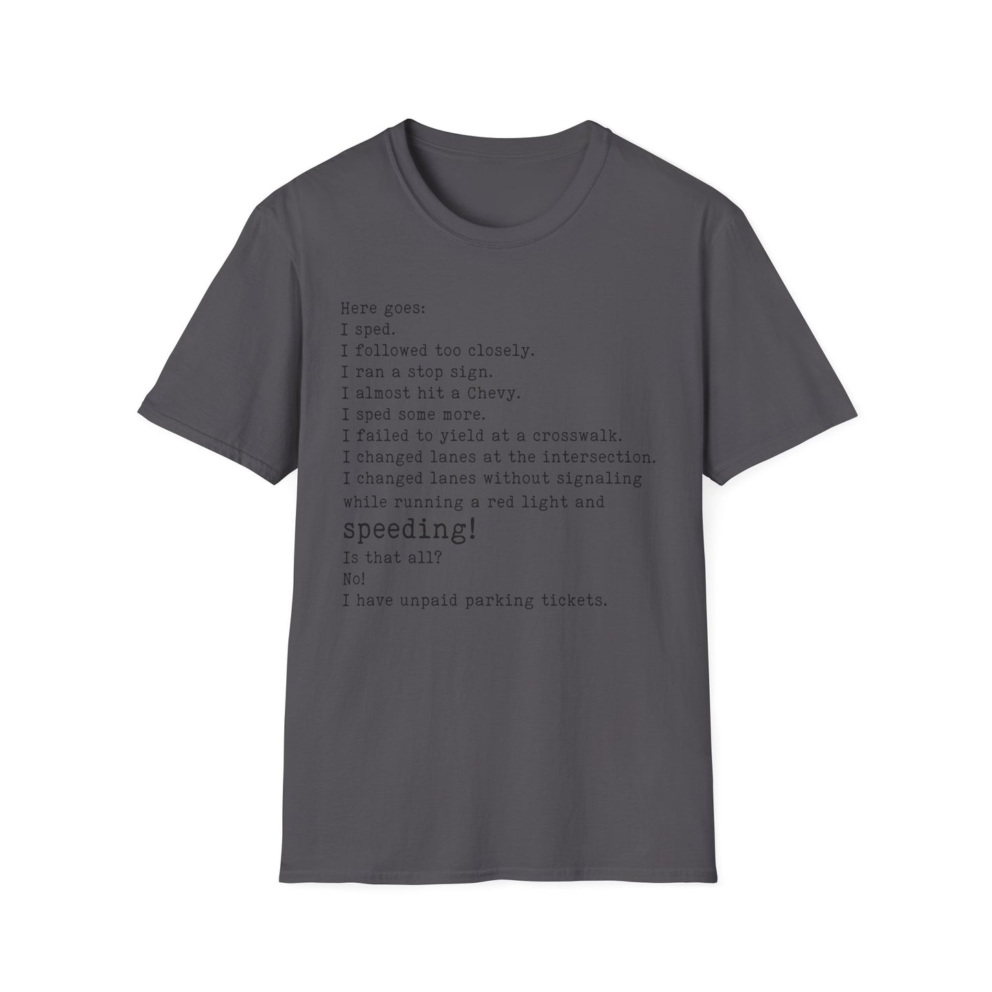 Traffic Offenses T-Shirt